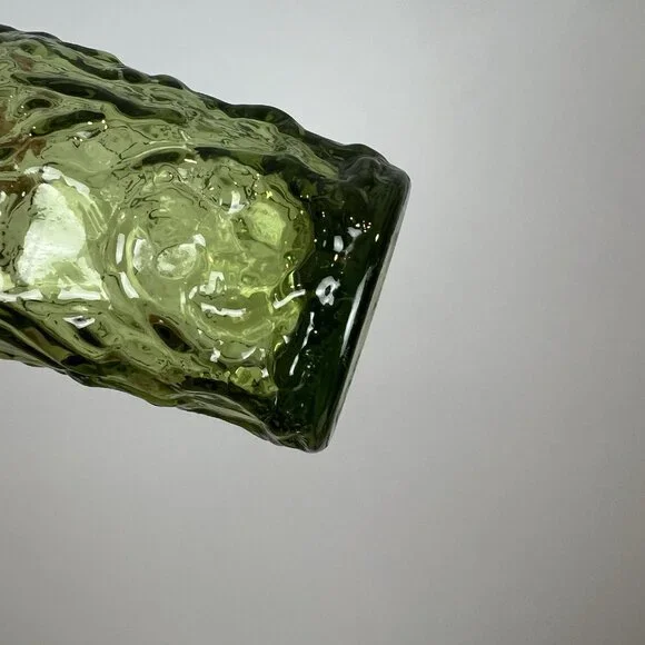 3 Vintage Anchor Hocking Lido Milano Small Juice Glasses Avocado Green 4” - Picture 4 of 6